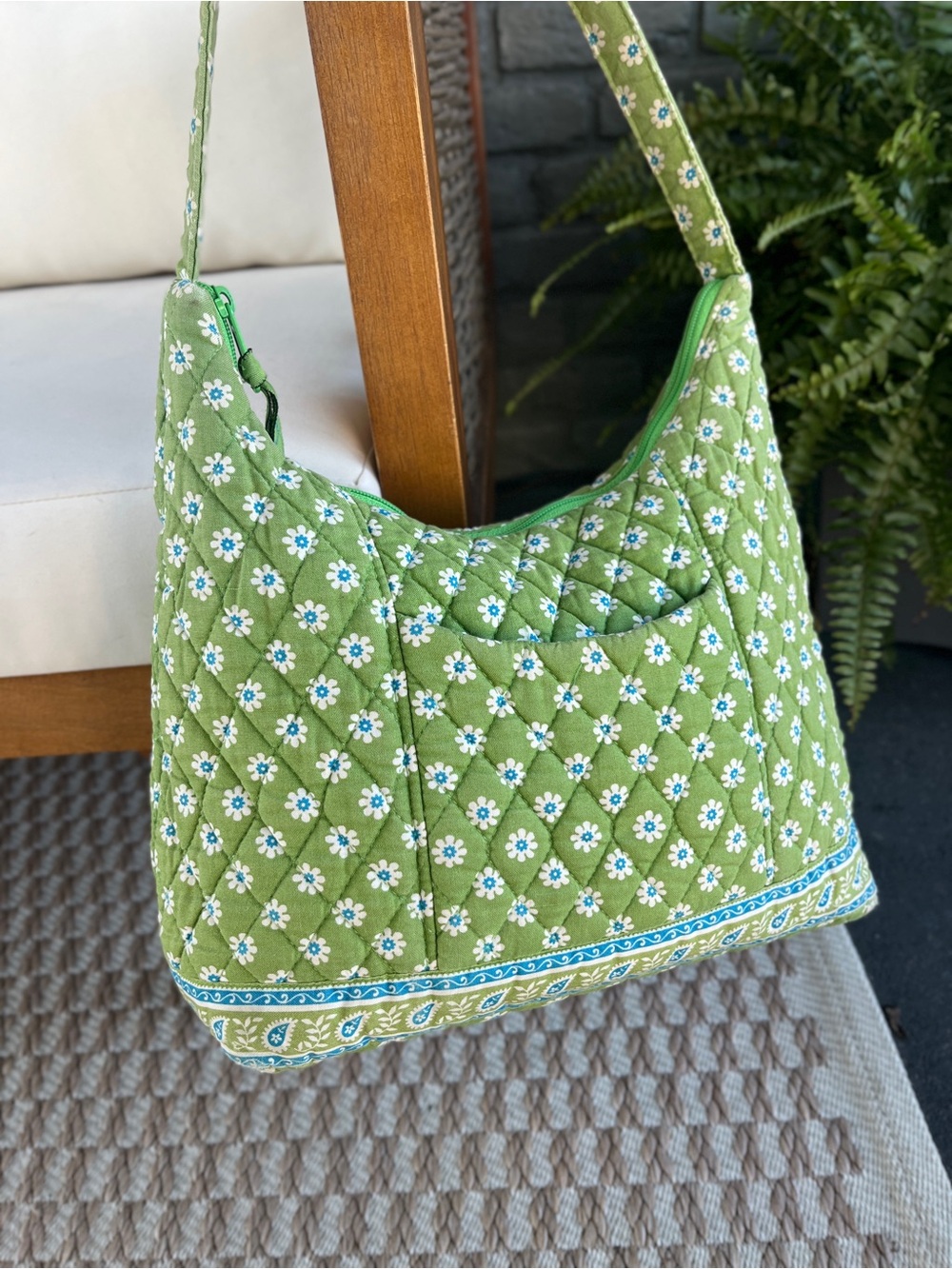 Vera Bradley Apple Green Large Molly